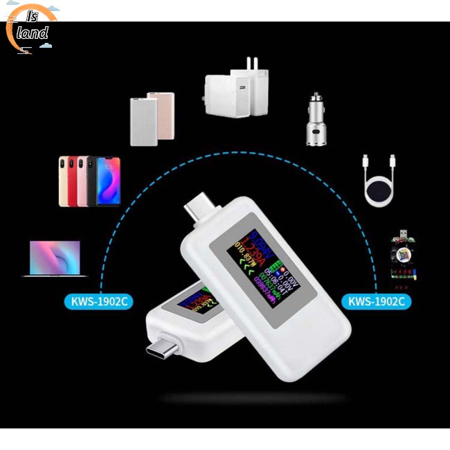 Thiết Bị Kiểm Tra Dòng Điện Usb Màn Hình Màu Kỹ Thuật Số 0.96-inch 24-pin Type c