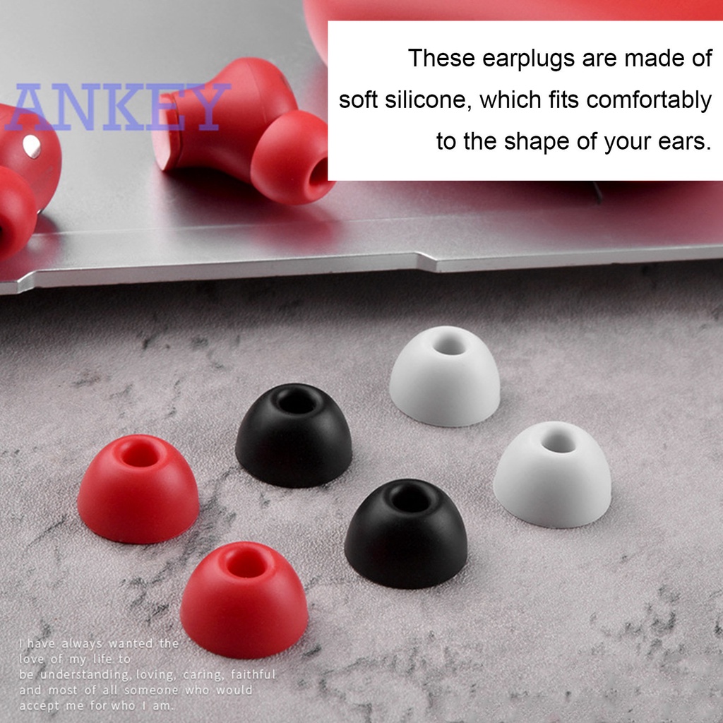 For Beats Studio Buds Silicone Ear Tips Replacement In-Ear Earphone 3 Pairs L M S Eartips Ear Sleeve Headset Ear Cap Earplugs