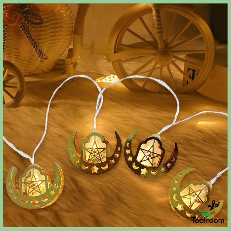 Dây Đèn LED 9.84 "Hình Ngôi Sao / Mặt Trăng Trang Trí Lễ Hội Ramadan