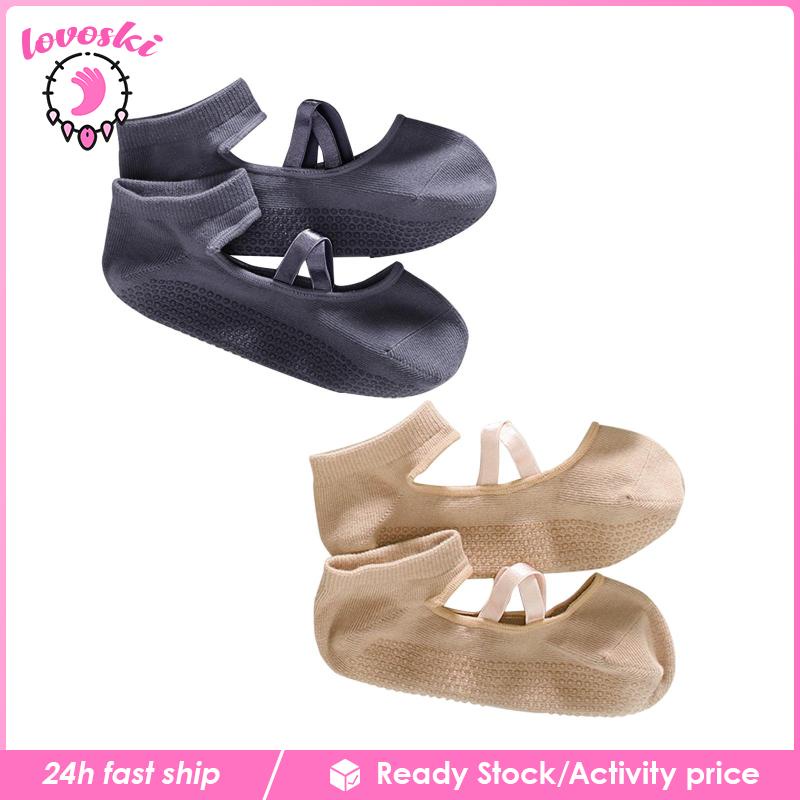 Bộ 2 Đôi Vớ Cotton Tập Yoga Hở Lưng Chất Lượng Cao Cho Nữ