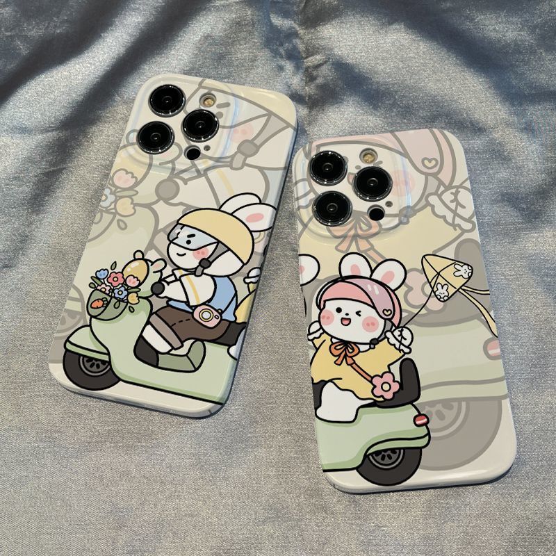 Miếng Dán Bảo Vệ Màn Hình Họa Tiết Thỏ Đáng Yêu Cho Iphone 8 7 12Xrxs111413Ốp Điện Thoại Họa Tiết Xe Mô Tô SKT2 Cho Apple promax / plus / SKT2