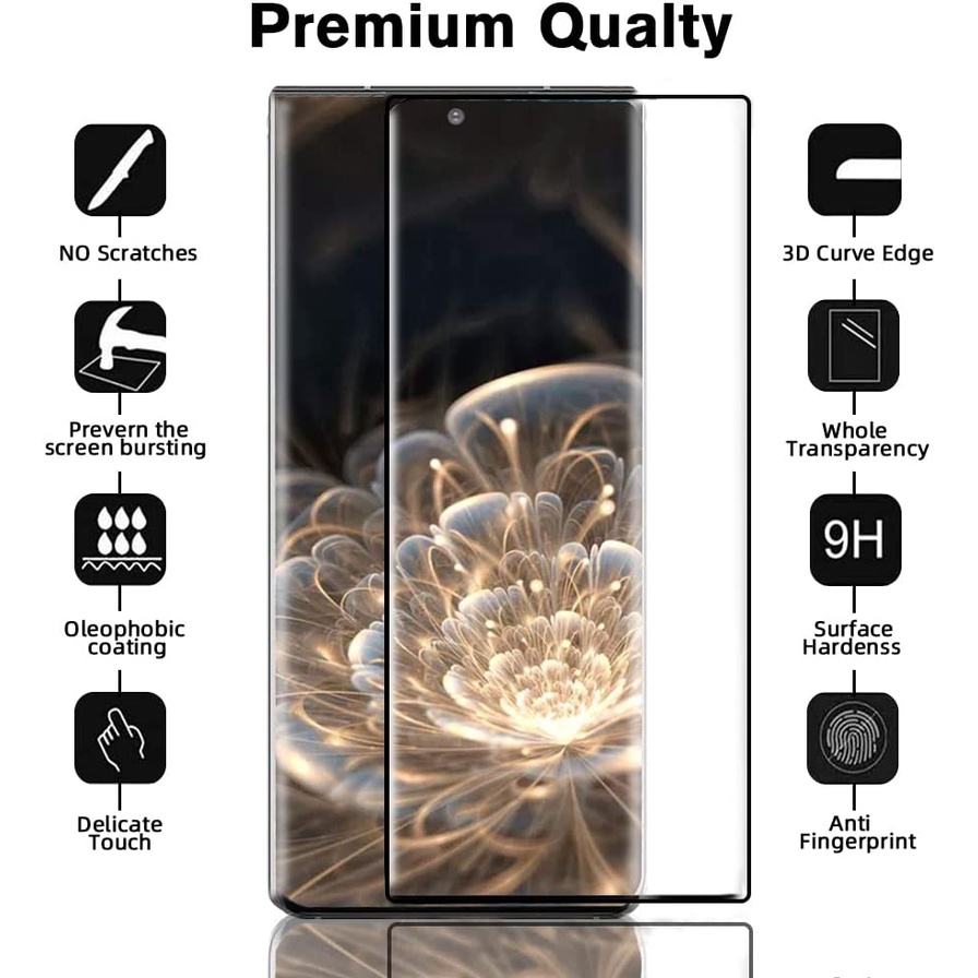Set 2 Kính Cường Lực HD 5G Bảo Vệ Màn Hình Cong 9H Chống Nhìn Trộm Cho Samsung Galaxy S23 Ultra