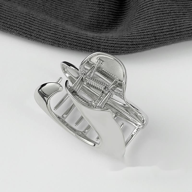 Kẹp Tóc Hình Cá Mập Bằng Kim Loại Phong Cách Hàn Quốc Đơn Giản Dành Cho Nữ