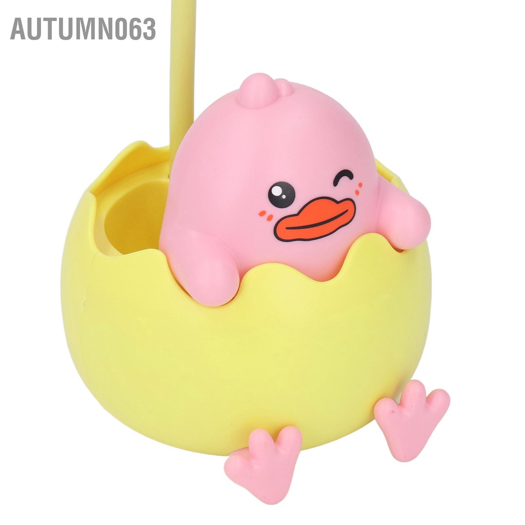Autumn063 Đèn Trẻ Em Dễ Thương Có Giá Đỡ Bút Hình Dáng Sạc USB Bảo Vệ Mắt LED Để Bàn Cổ Thể Điều Chỉnh Được