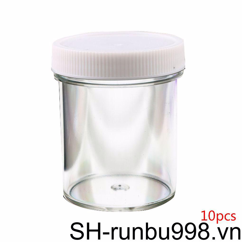 Set 10 Bình Nhựa Rỗng Miệng Rộng Đựng Đồ Tiện Dụng