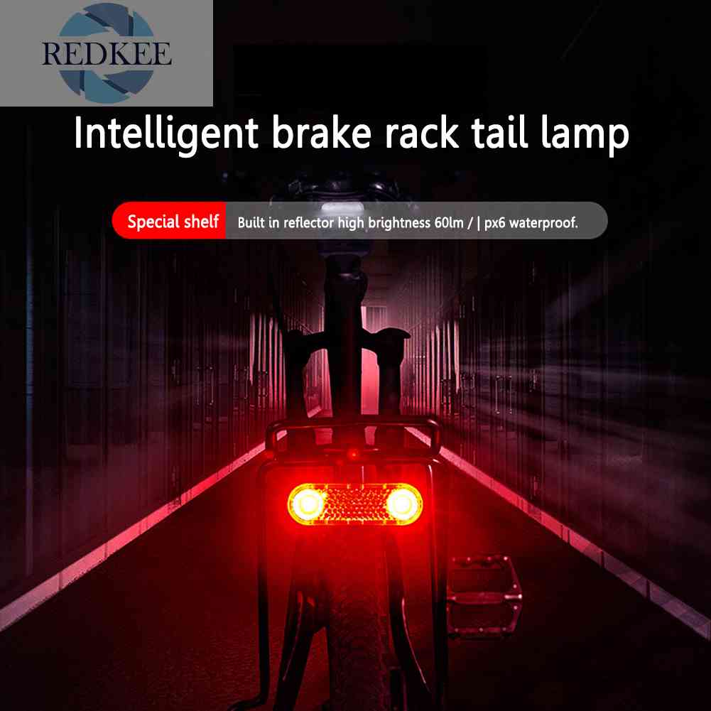 Đèn LED Phản Quang Gắn Yên Sau Xe Đạp Sạc Cổng USB