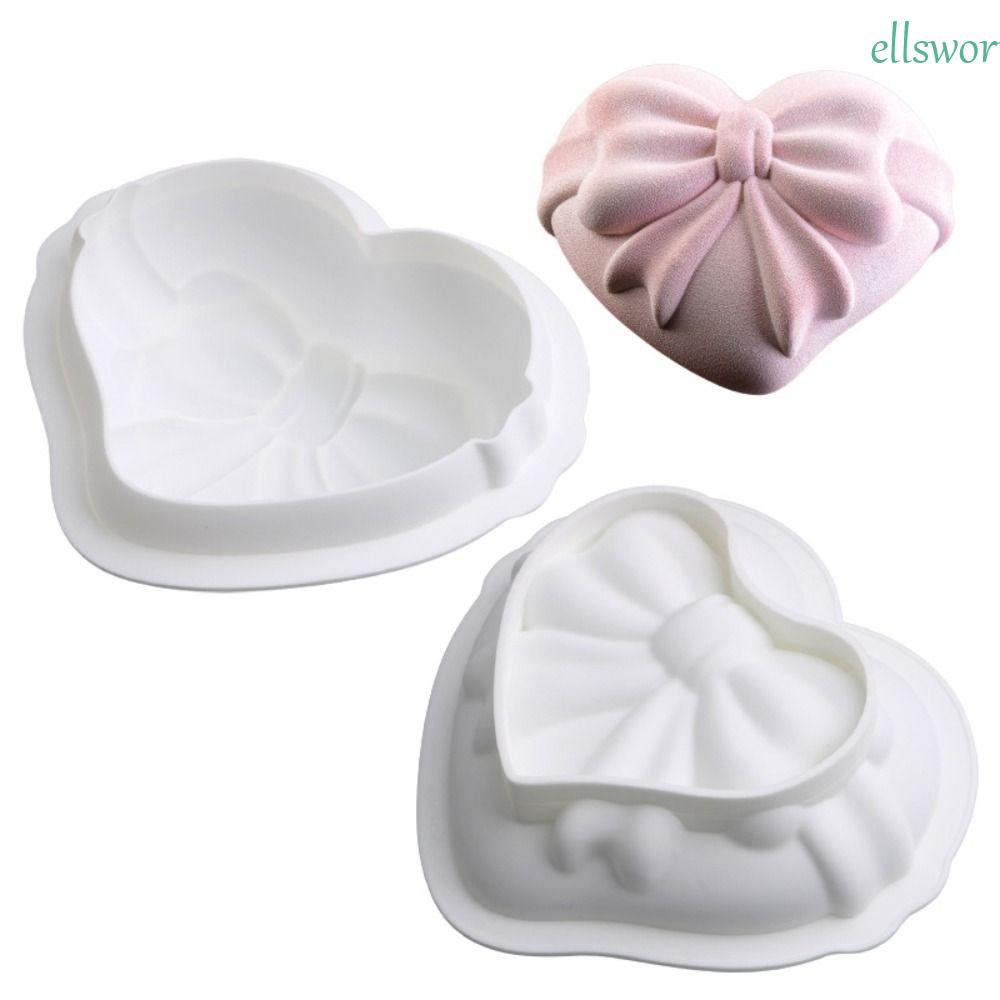 Khuôn Silicone Làm Sô Cô La / Mousse Hình Nơ / Trái Tim Không Mùi Tiện Lợi