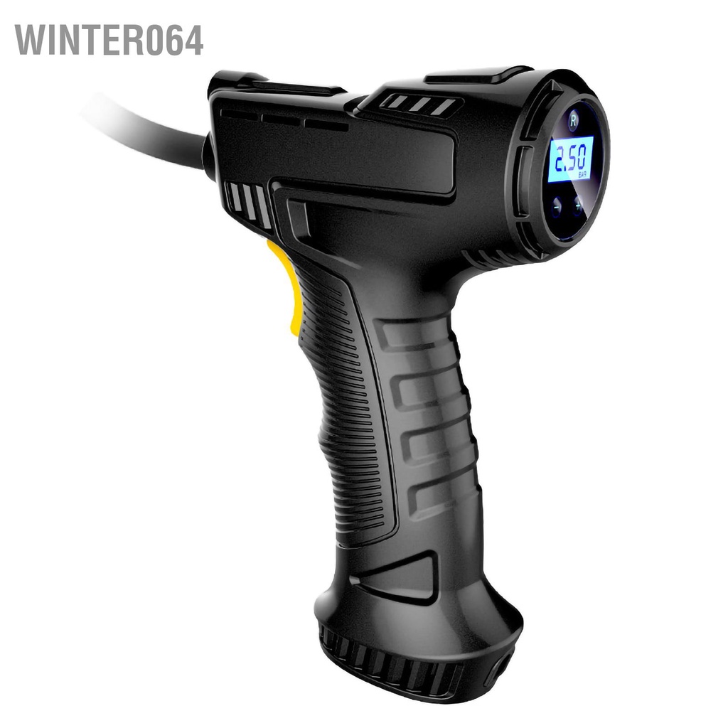 Winter064 Máy Bơm Hơi Lốp Xe Di Động Ô Tô Đồng Hồ Đo Áp Suất Kỹ Thuật Số Đèn LED Cho Bán Tải SUV
