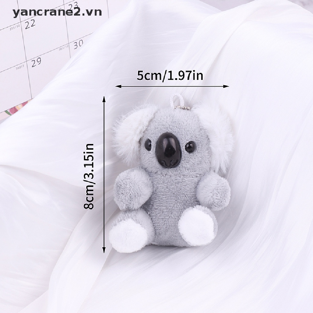 Móc Khóa Gấu Koala Nhồi Bông Màu Xám 8cm {YAN2} 8cm Làm Quà Tặng {yancrane2.vn}