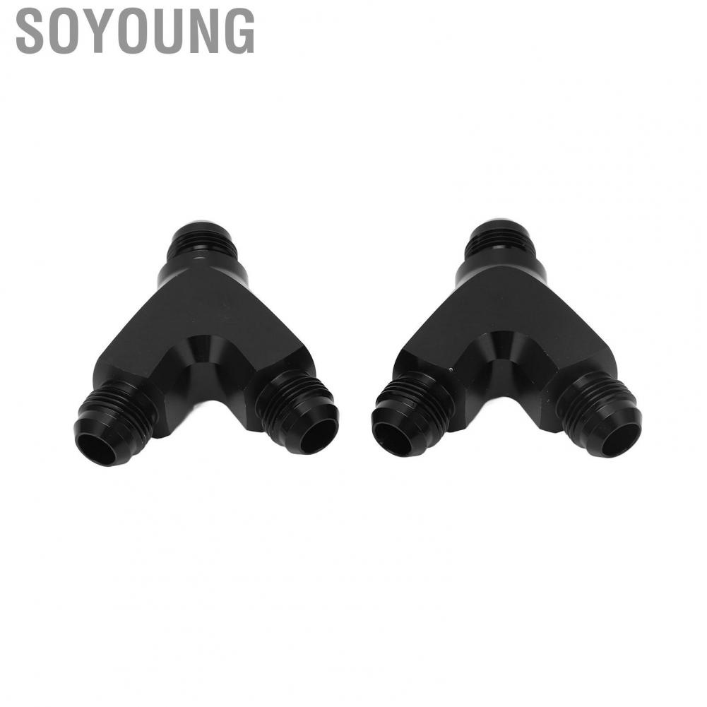 Soyoung Fitting Junction Coupler Adapter Less Flow Obstruction 10AN To Y Block Leakage Proof for Fuel System