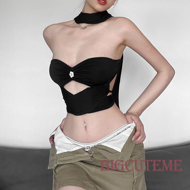 Áo Hai Dây Cổ Chữ V Màu Trơn Họa Tiết Hoa Thời Trang Xuân Hè Cho Nữ