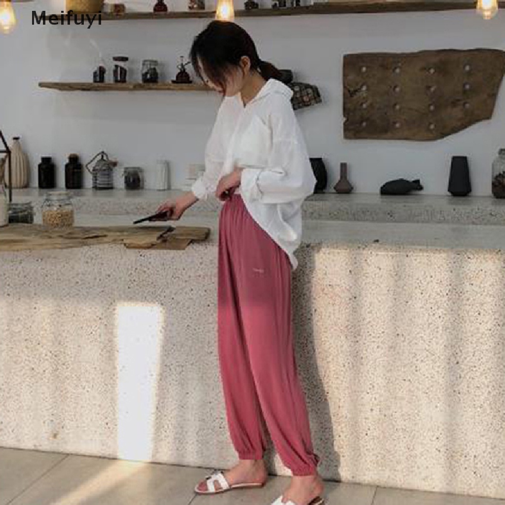 Quần Ống Rộng Mềm Mại Thoải Mái Mặc Ở Nhà Cho Nữ