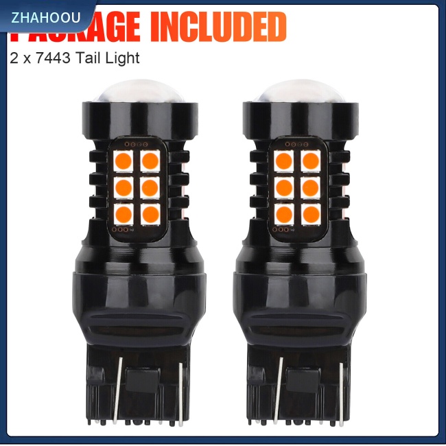 ☃Nhà Cửa☃ Set 2 Đèn Led Phanh 7443 6000k 360 Độ Cảnh Báo An Toàn Cho Xe Hơi