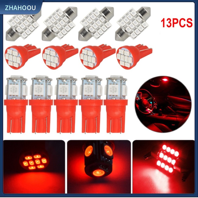 ☃Nhà Cửa☃ Set 13 Đèn Led T10 31mm DC9V-12V 8000-10000k Gắn Biển Số Xe Ô Tô