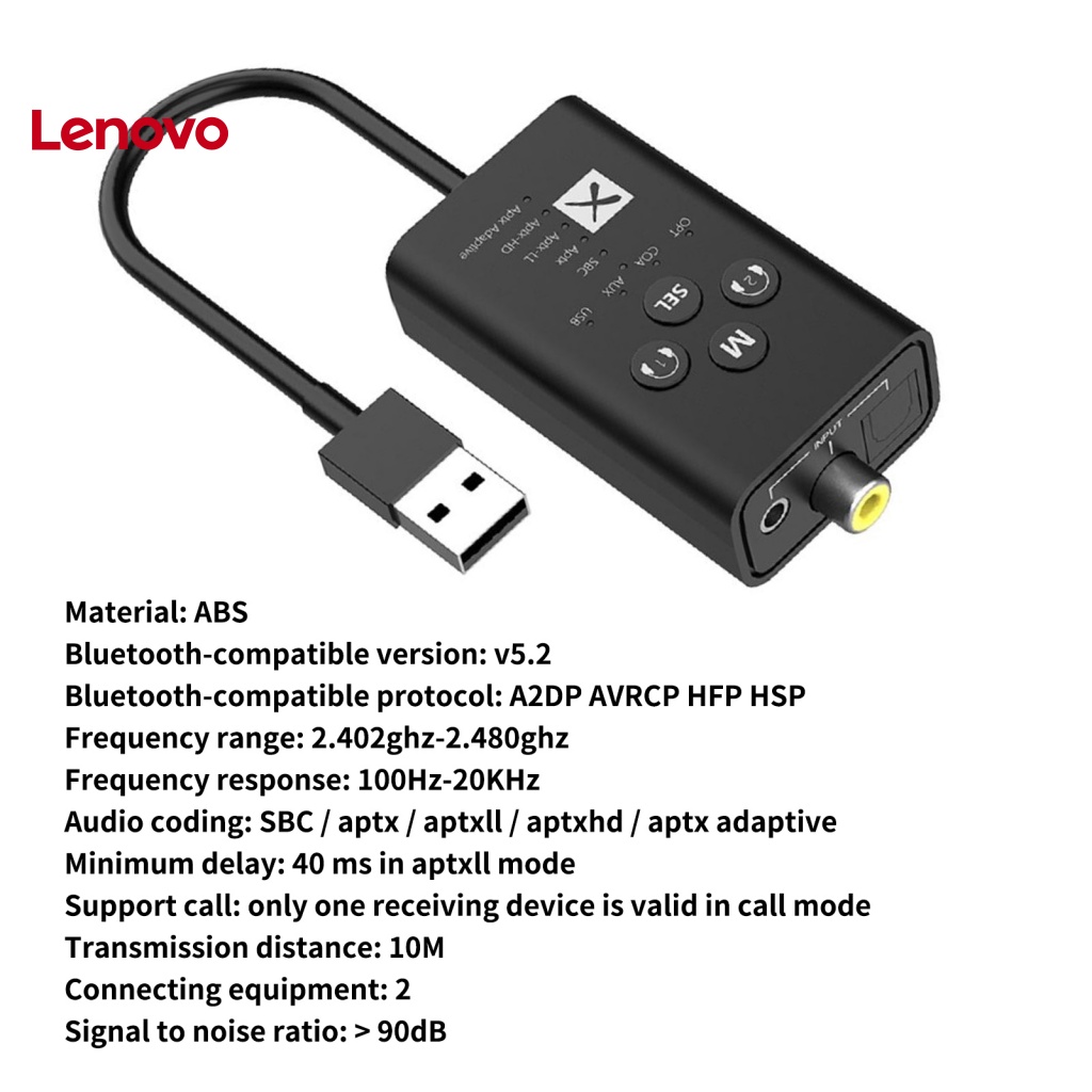 Bộ Chuyển Đổi Âm Thanh Không Cần Chạm Bluetooth 5.2 USB AUX Hỗ Trợ Sợi Đồng Trục Truyền Âm Thanh Video