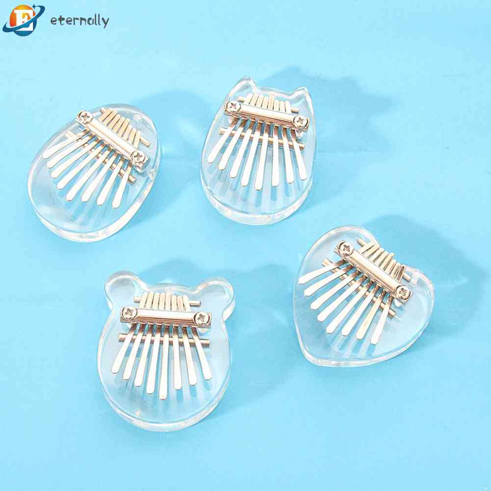 Đàn Kalimba Mini 8 Tông Bằng Acrylic Dễ Thương Dùng Làm Quà Tặng Giáng Sinh