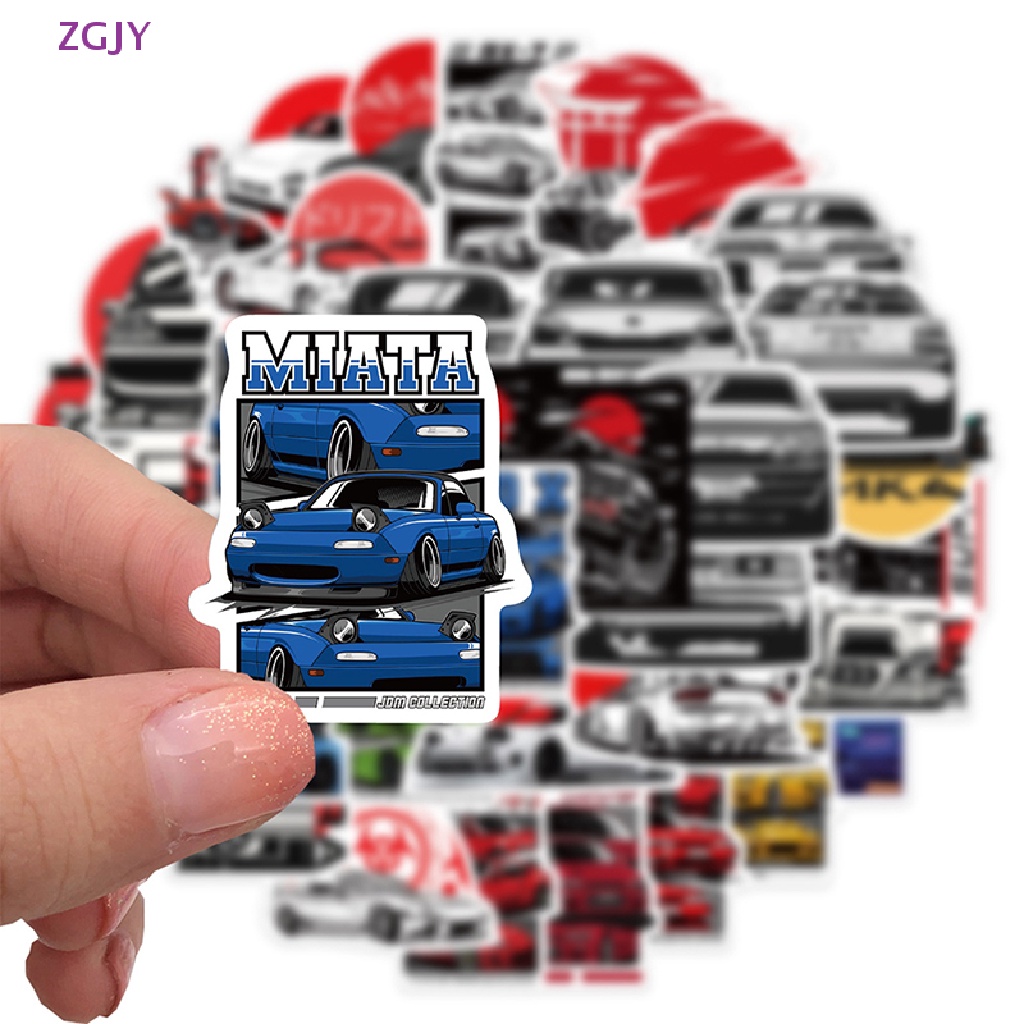 Bộ 50 Miếng Dán Chống Thấm Nước Họa Tiết Graffiti Độc Đáo Trang Trí Xe Hơi / Ván Trượt / Laptop / Mũ Bảo Hiểm Mới