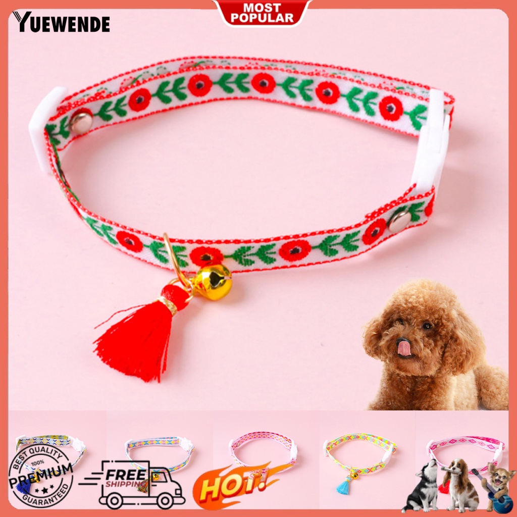 Vòng Cổ Gắn Chuông Họa Tiết Hình Học Nhiều Màu Thời Trang Cho Thú Cưng