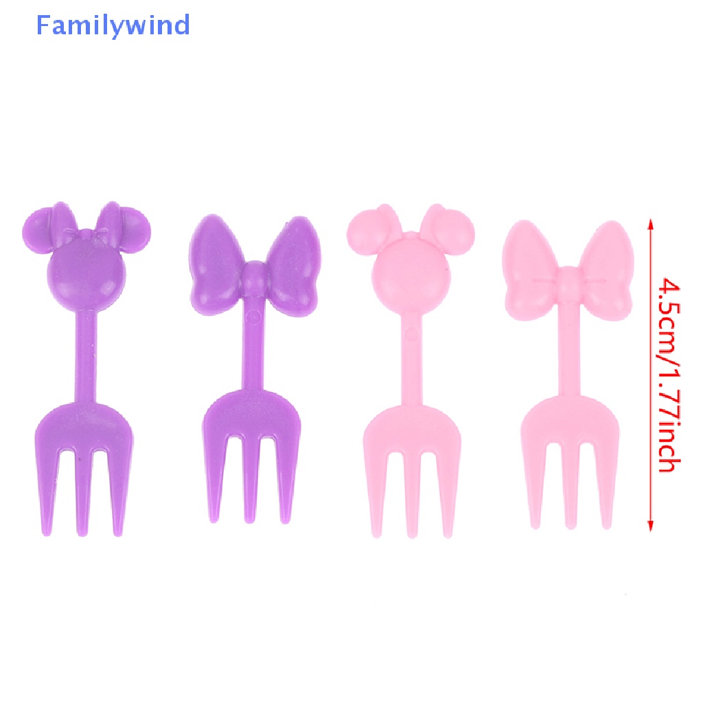 Set 10 Nĩa Ăn Trái Cây Hình Động Vật Mini Trang Trí Cho Bé