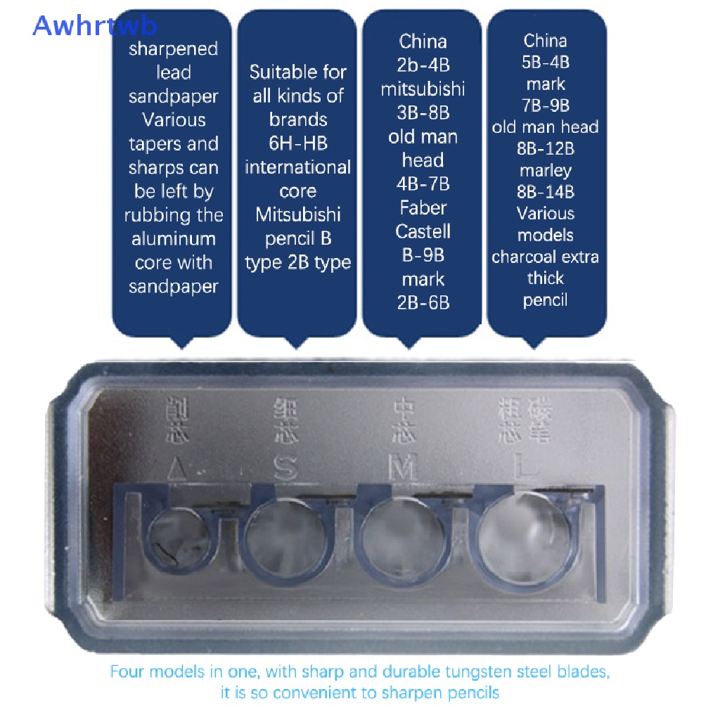 Gọt Bút Chì 4 Lỗ Và Tua Vít 4 Lưỡi Dành Cho Vẽ Phác Thảo Mới