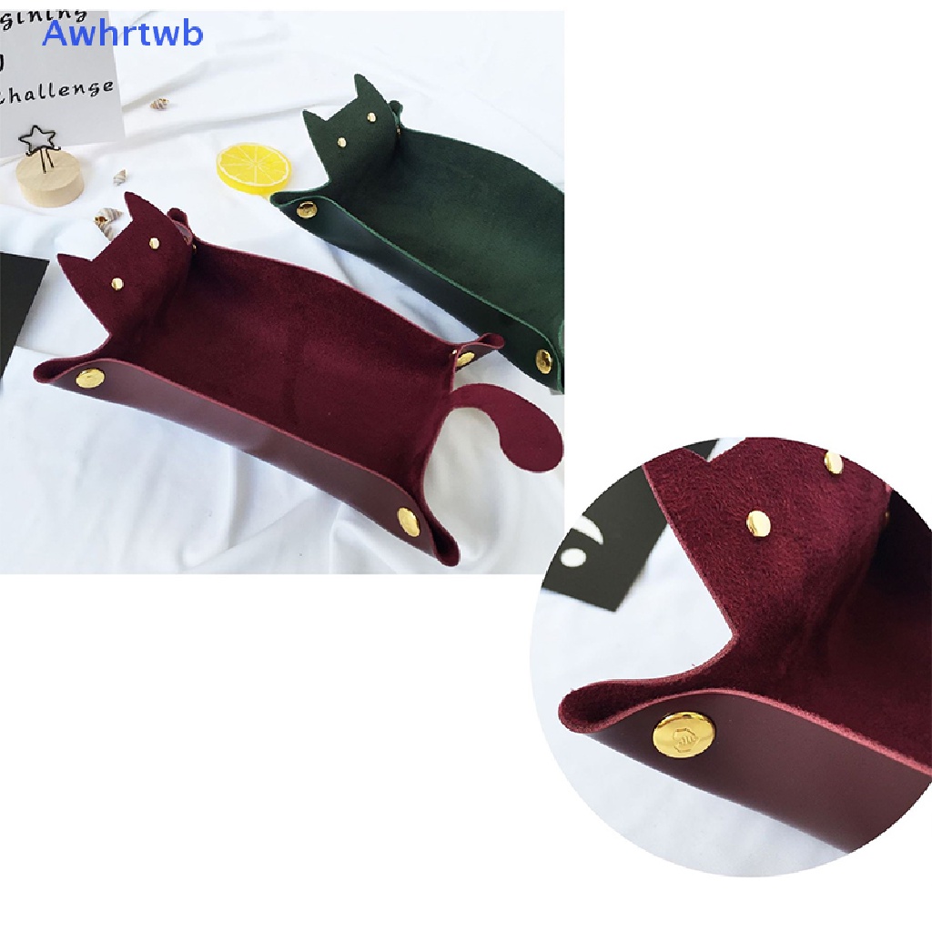 1 Khay Da Đựng Đồ Hình Mèo Đáng Yêu Mới