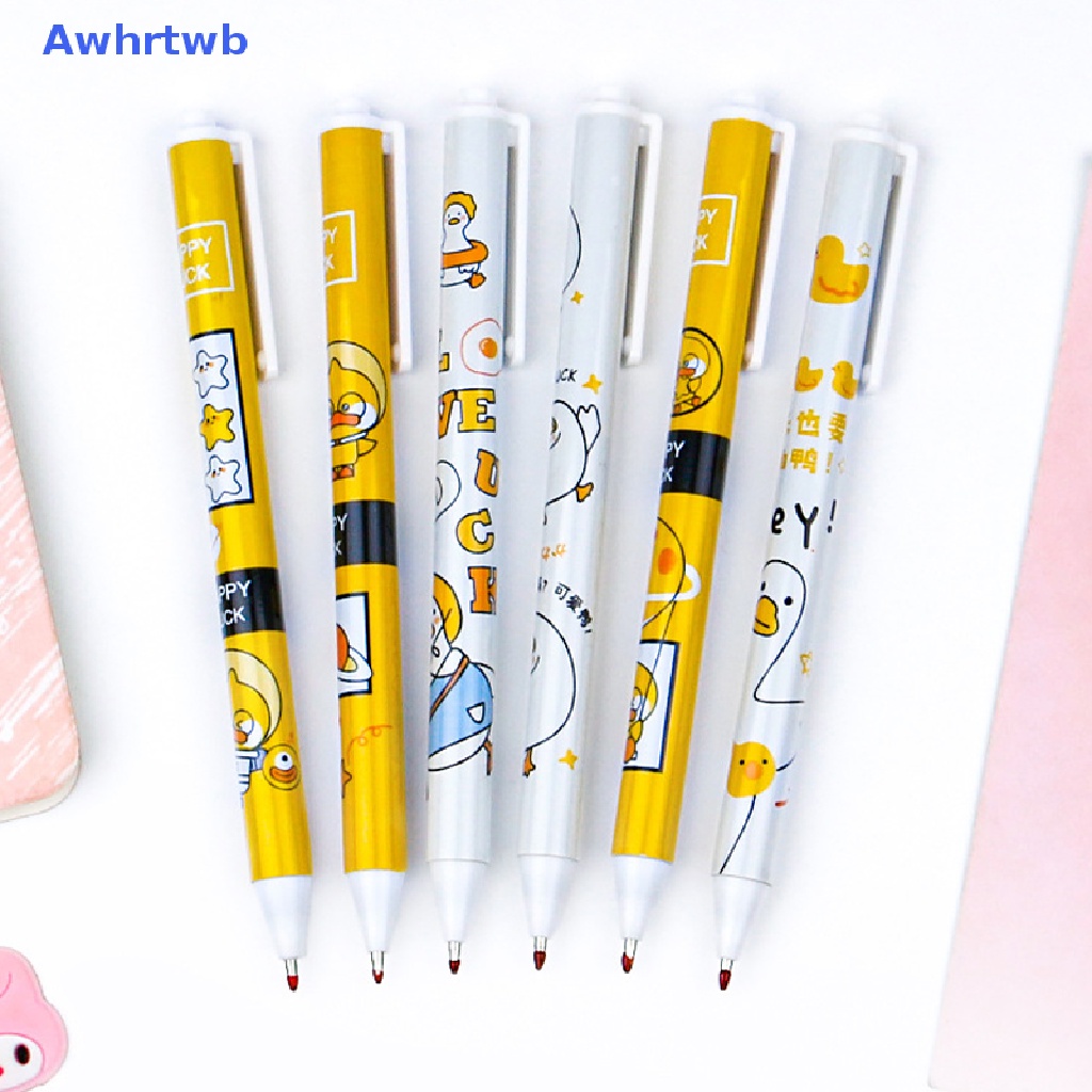 Bút Mực Gel Họa Tiết Vịt Hoạt Hình Dễ Thương Cho Học Sinh Mới