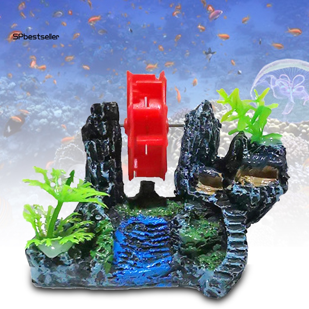 Bánh Xe Nước Bằng Nhựa Resin Trang Trí Bể Cá