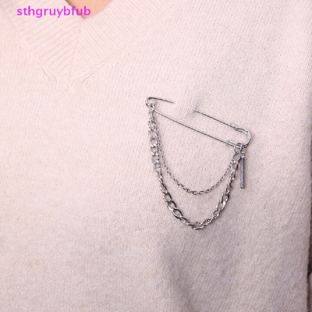 1 Ghim Cài Áo Hình Dây Xích Cổ Điển Thời Trang Unisex