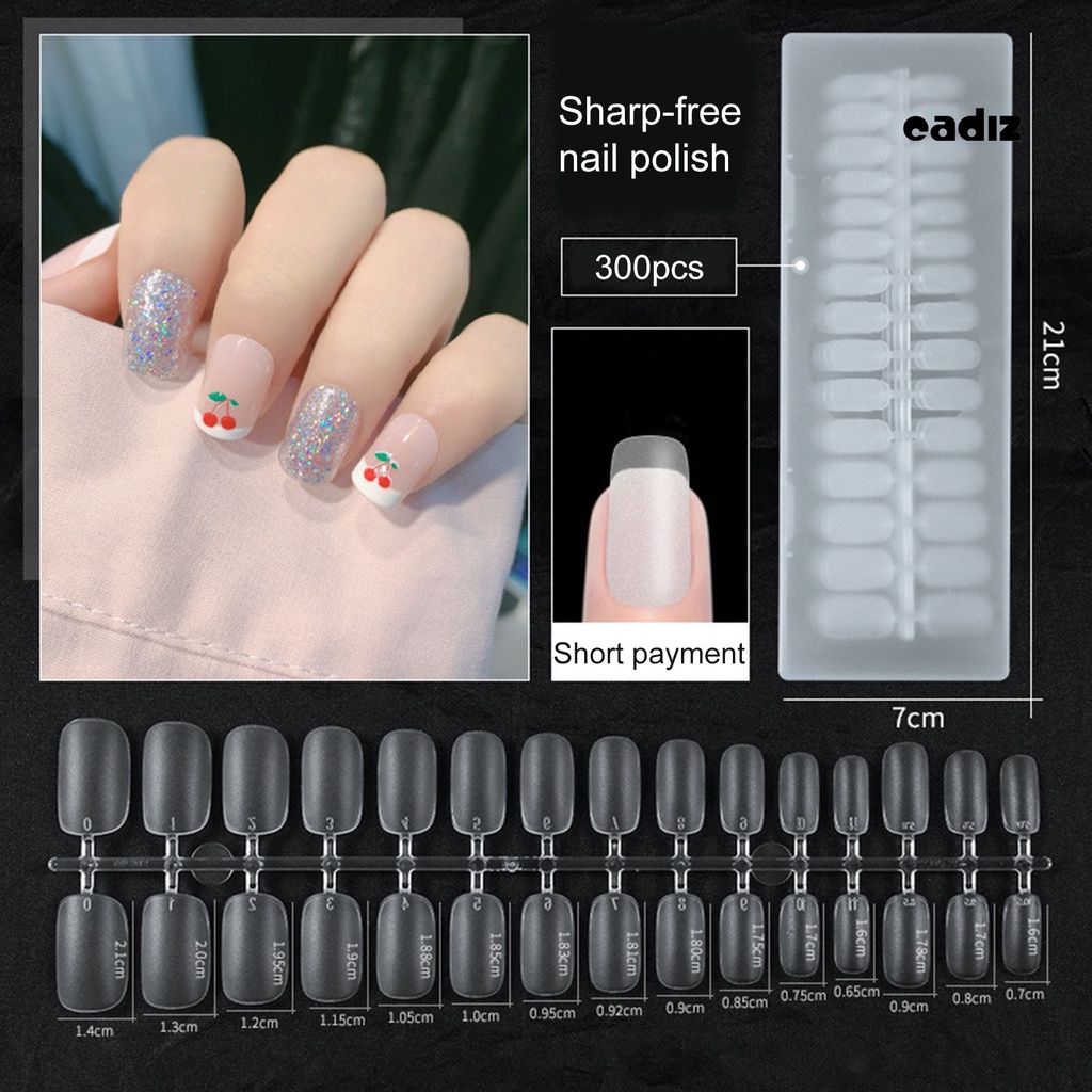 Bộ 300 Móng Tay Giả Siêu Mỏng Không Để Lại Dấu 1mm