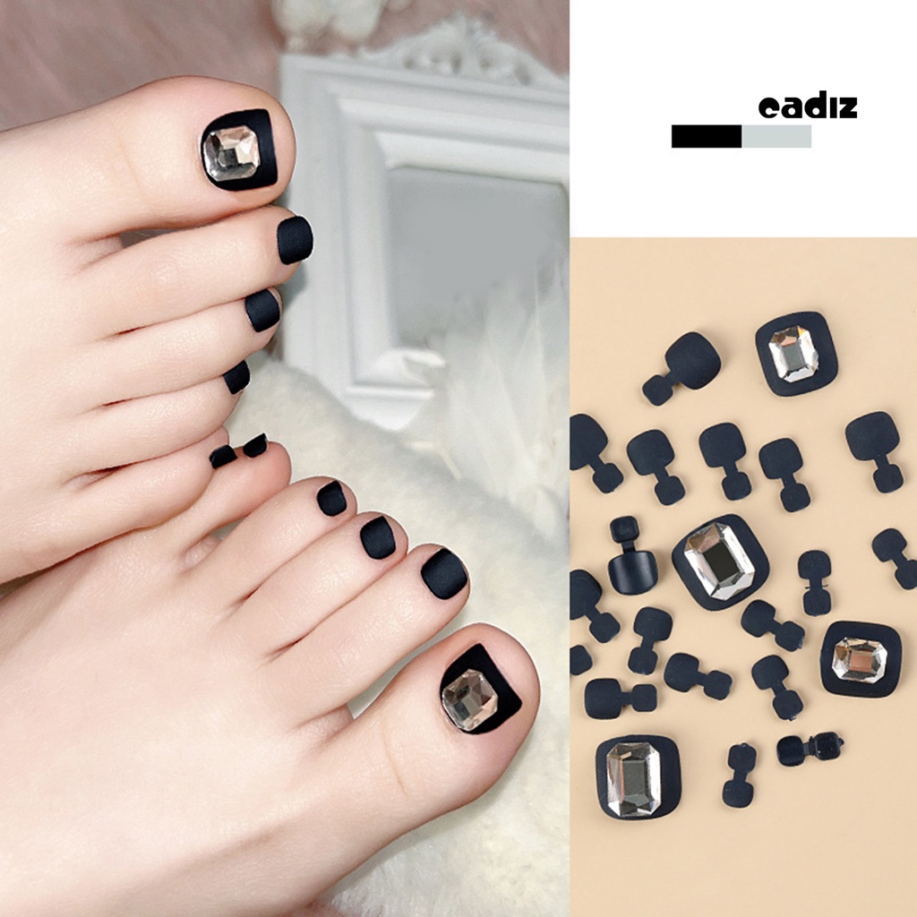 1 Bộ Móng Chân Giả Có Độ Bóng Cao Lấp Lánh Thời Trang Mùa Hè