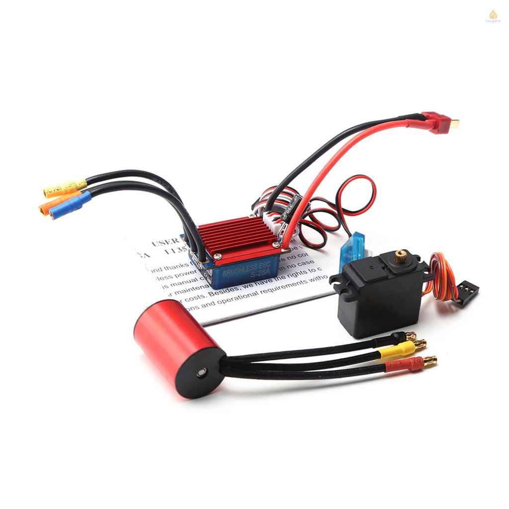 Động Cơ Không Chổi Than S2430 7200KV 4P 25A ESC 2.2KG Cho Xe Điều Khiển Tỉ Lệ 1 / 16 1 / 18