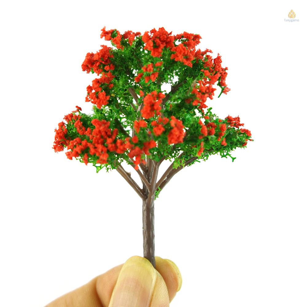 Bộ 28 Mô Hình Cây Xanh Mini Nhiều Màu Sắc Dùng Trang Trí Tiểu Cảnh DIY