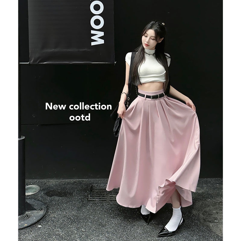 Bán Chạy✨Bộ Áo Lửng Dáng Ôm Phối Chân Váy Dài Lưng Cao Thời Trang Mùa Hè Hàng Mới Dành Cho Bạn Nữ