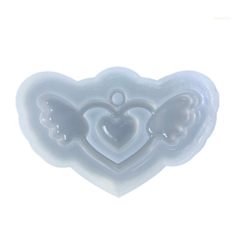 Khuôn Silicone Hình Đôi Cánh Làm Móc Khóa DIY