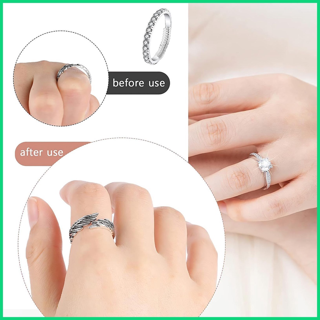 Bộ 47 Vòng Đệm Trong Suốt Điều Chỉnh Kích Thước Nhẫn jiwvn