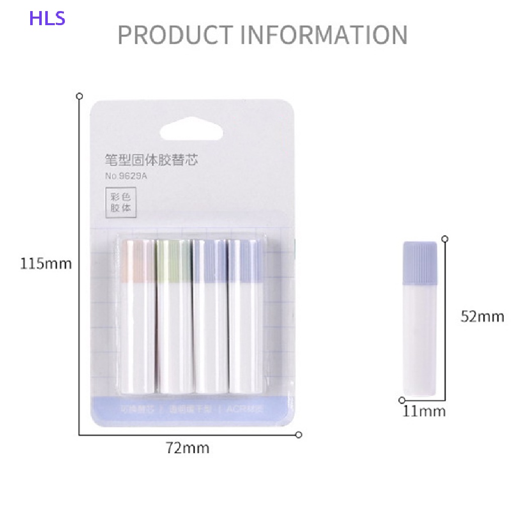 Set 1 / 4 Miếng Dán Màu Thạch / Trơn Nhanh Khô Có Thể Thay Thế Tiện Dụng Cho Học Sinh
