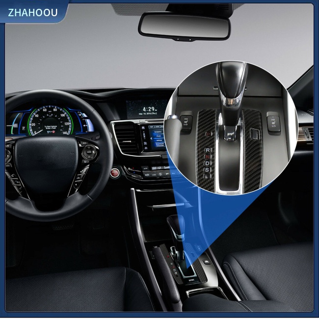 ☃Nhà Cửa☃ Bộ 2 Miếng Dán Cần Số Xe Hơi Họa Tiết Sợi Carbon Thay Thế Chuyên Dụng Cho Honda Accord 2013-2017