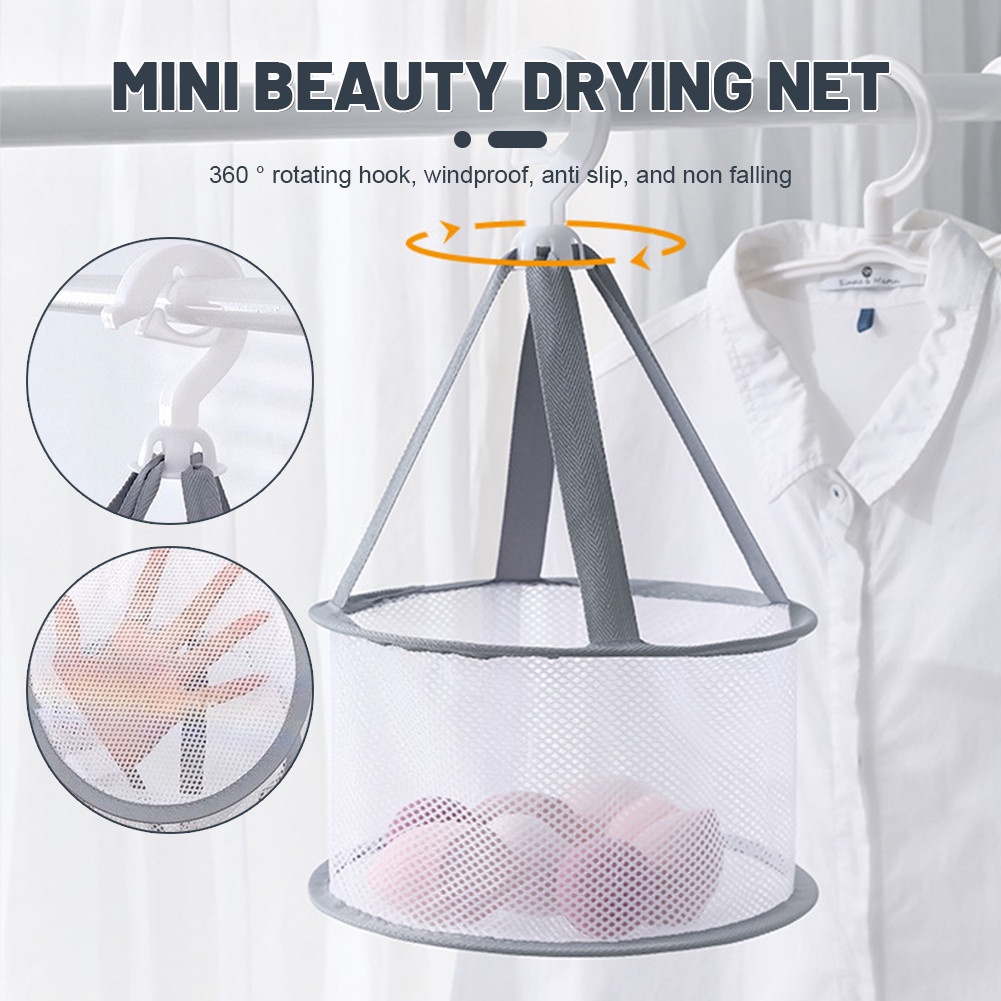 Giá phơi cọ mút trang điểm có móc treo 360 độ có thể gấp gọn tiện dụng mã Túi Lưới Phơi Khô