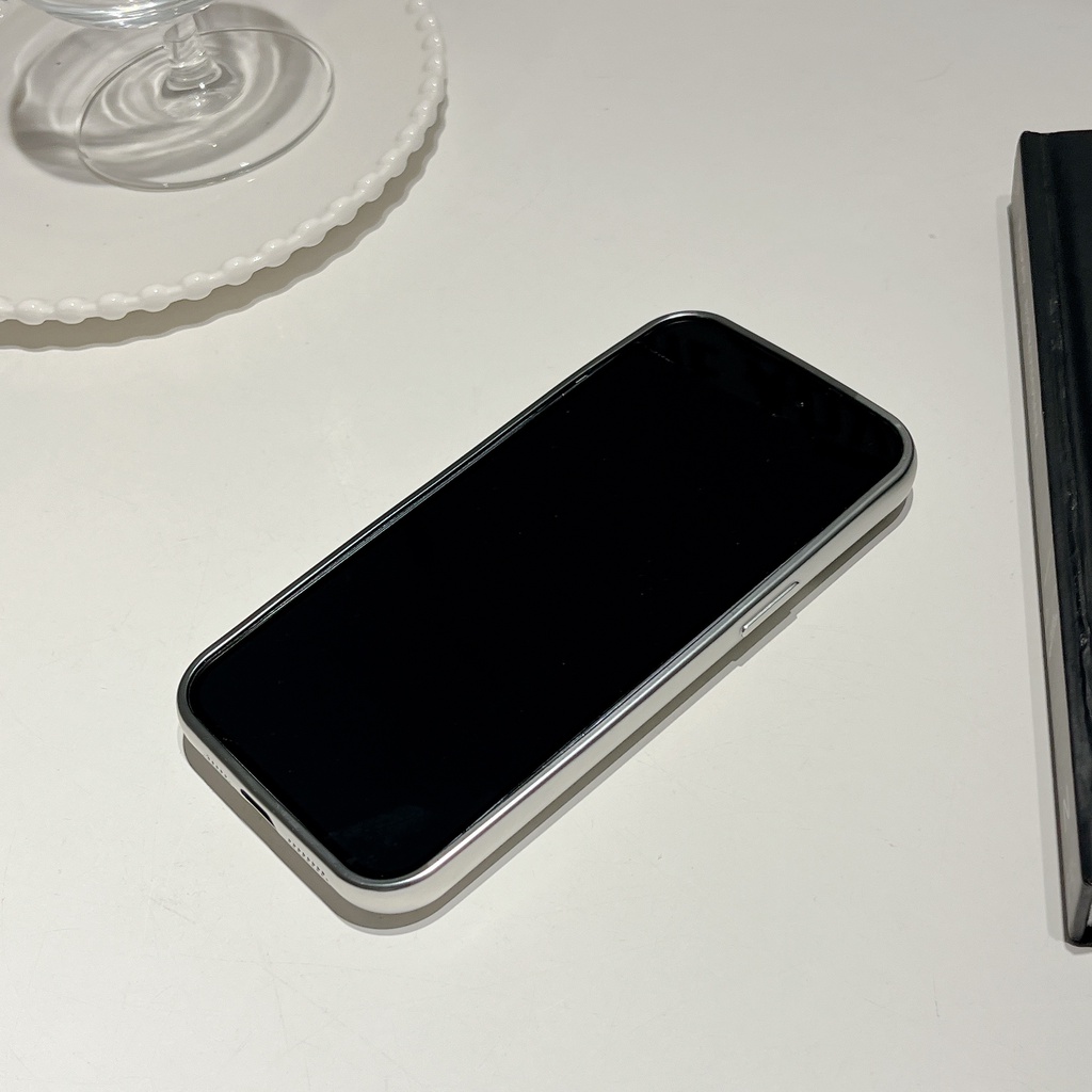 Ốp Điện Thoại TPU Mềm Mạ Điện Hình Trái Tim Đơn Giản Bảo Vệ Ống Kính Máy Ảnh Cho iPhone 14 13 12 11 PRO MAX