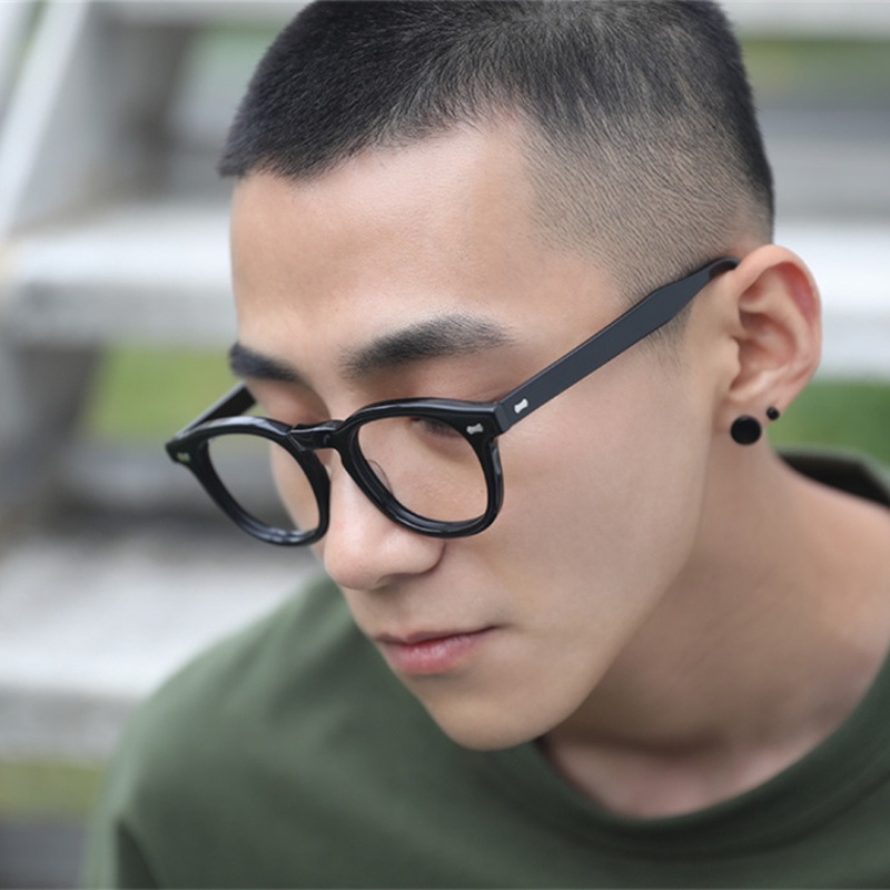 Mắt Kính Gọng Vuông Chống Ánh Sáng Xanh Phong Cách Vintage Thời Trang