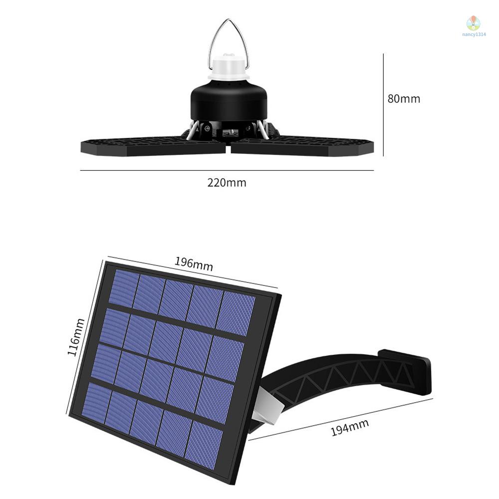 Đèn LED Treo Trần Nhà 60 Bóng Sử Dụng Năng Lượng Mặt Trời Chống Nước IP65