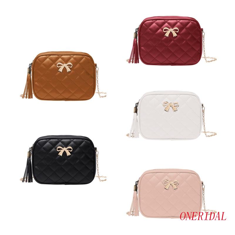 Túi Đeo Chéo Bằng Da PU Phối Tua Rua Và Khóa Kéo Thời Trang Đường Phố