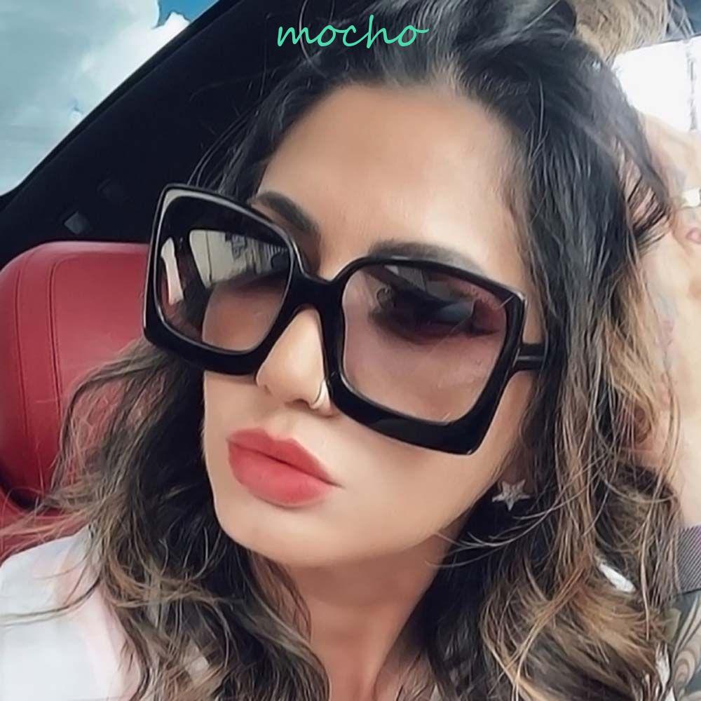 Kính Mát Chống Tia UV Gọng Lớn In Họa Tiết Da Báo Phong Cách Cổ Điển Thời Trang Mùa Hè Cho Nữ