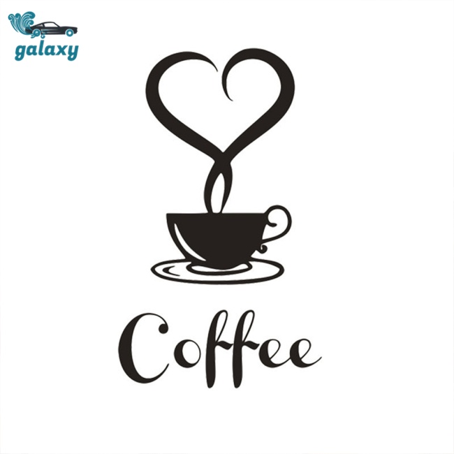 Galaxy Miếng Dán Tường Bằng Pvc Chống Dầu Chống Bẩn Họa Tiết Cốc Cà Phê Độc Đáo Trang Trí Nhà Cửa