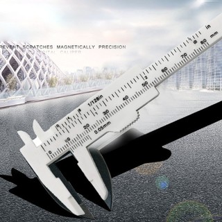 0-80mm Double Scale Plastic Vernier Caliper Mini Ruler Measurement Tool