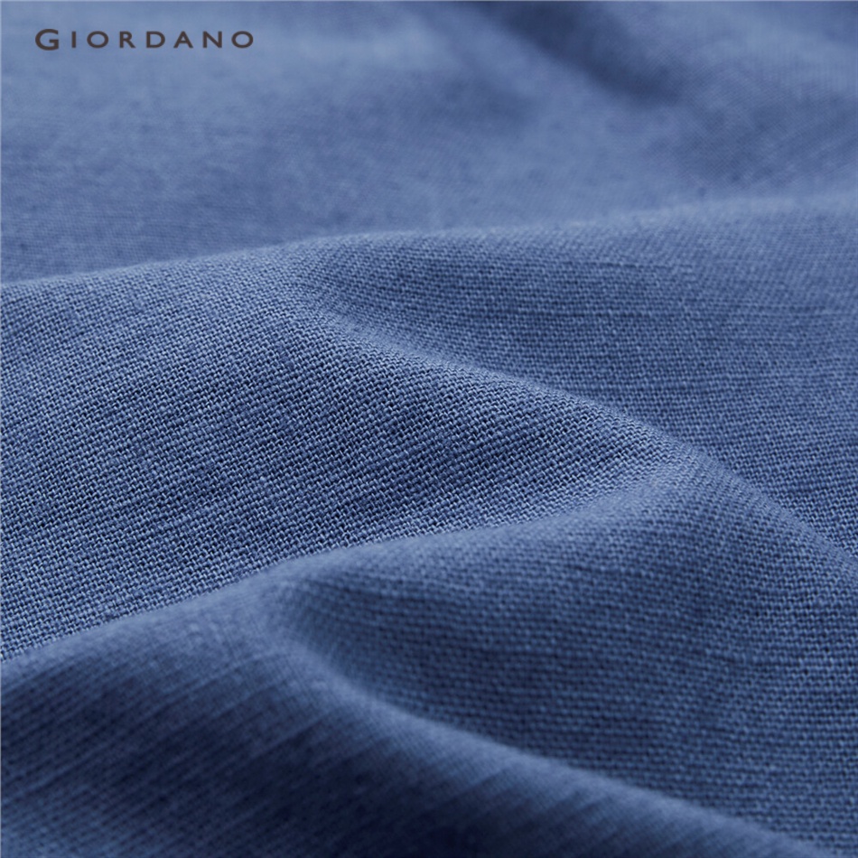 Quần đùi GIORDANO 05403323 vải lanh cotton lưng thun nhẹ dành cho nữ