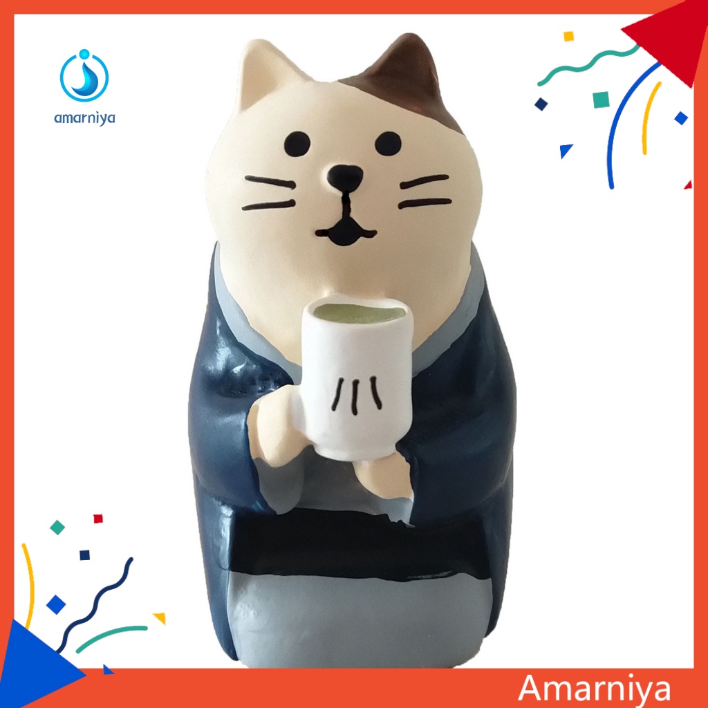 Mô Hình Chú Mèo Zakka Kiểu Nhật Bản Dùng Trang Trí Nhà Cửa