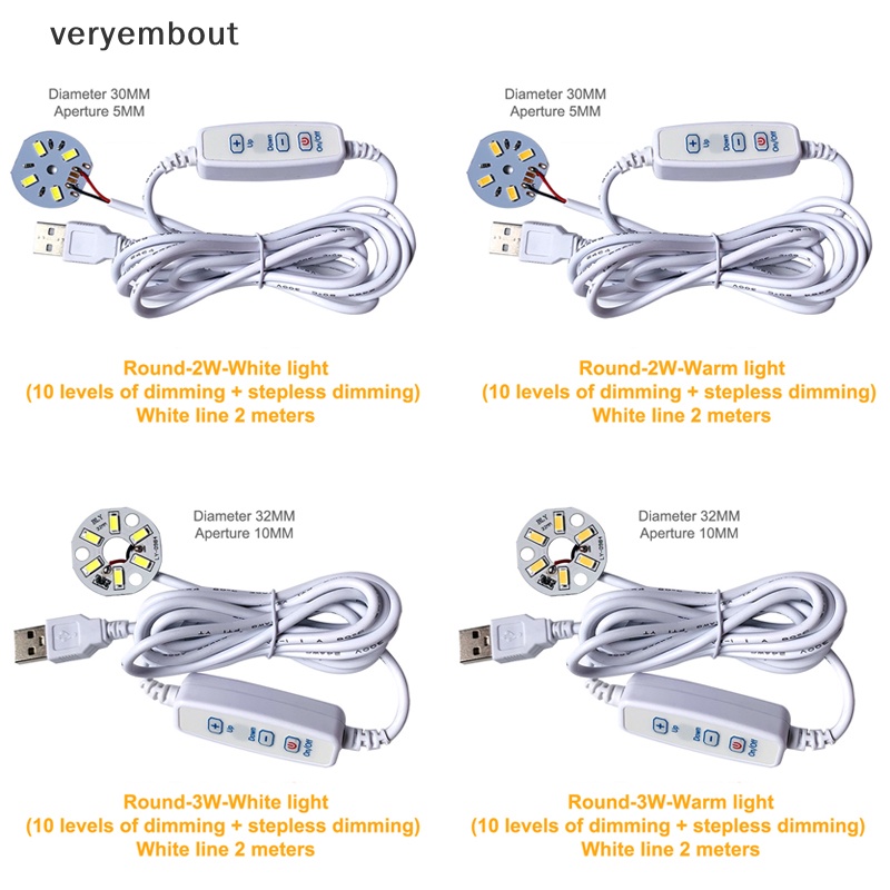 Chip Đèn LED DC 5V 5730 SMD DIY Có Thể Điều Chỉnh Độ Sáng Và Sạc Lại Bằng Cổng USB Dùng Trong Nhà Và Ngoài Trời
