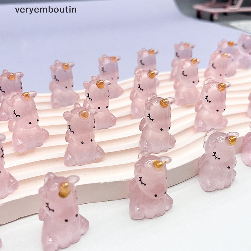 Bộ 5 Phụ Kiện Hình Kỳ Lân Màu Dạ Quang Trang Trí Nghệ Thuật