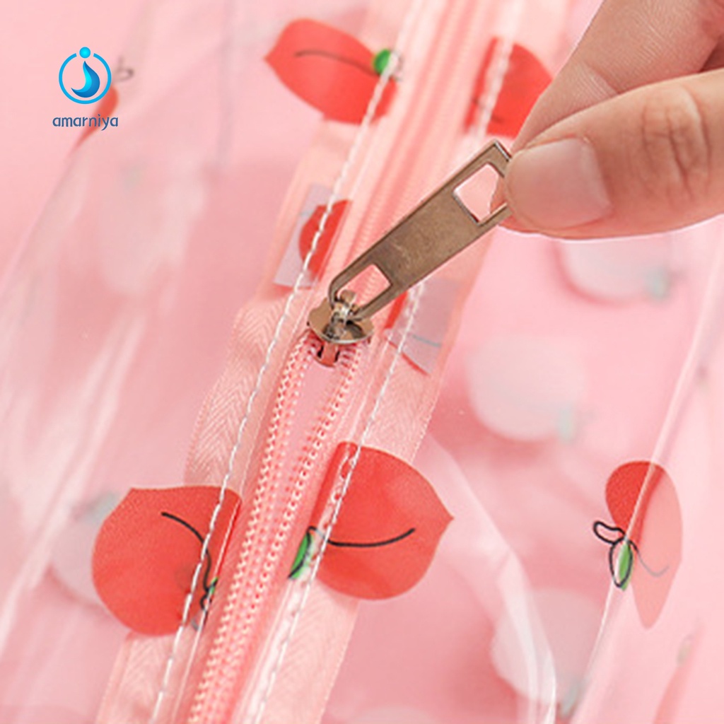 (Shop Amart) Hộp Bút Nhựa PVC Chống Nước Sức Chứa Lớn In Họa Tiết Dễ Thương